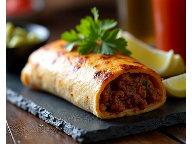 Carne Asada Supreme burrito with grilled steak and guacamole.